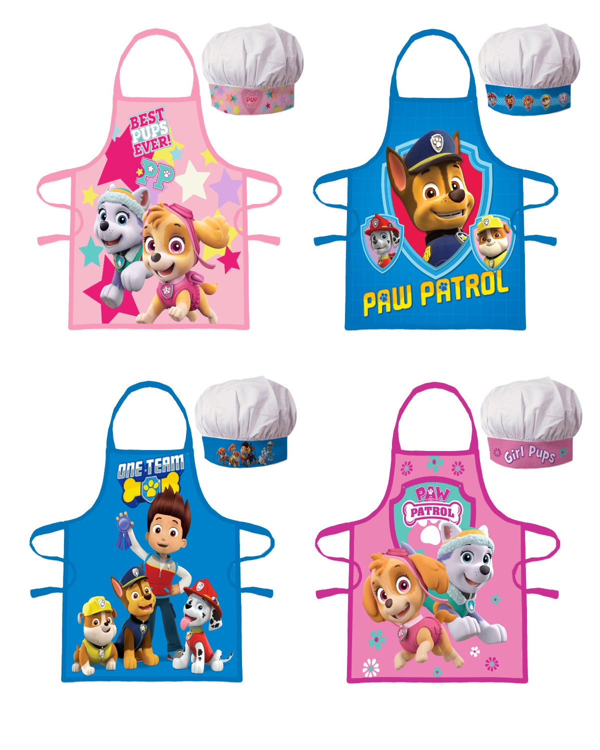 2-piece apron set Paw Patrol children's girls and boys kindergarten school cooking set - BRM008243