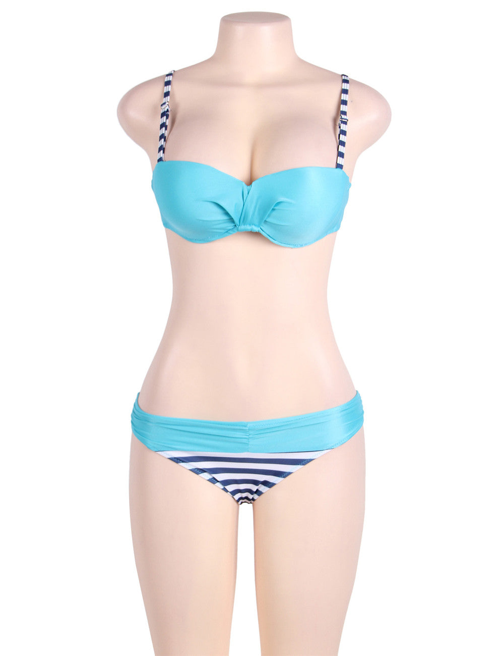 Fashion Neon Women's Push Up Halterneck Bikini Set Marine Cup Straps Beach M/L