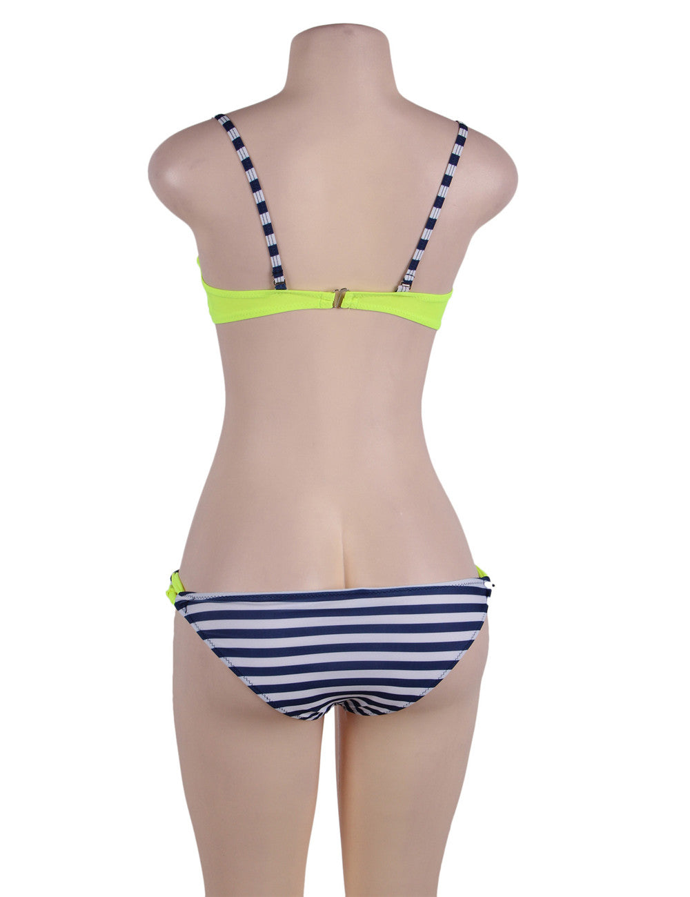 Fashion Neon Women's Push Up Halterneck Bikini Set Marine Cup Straps Beach M/L