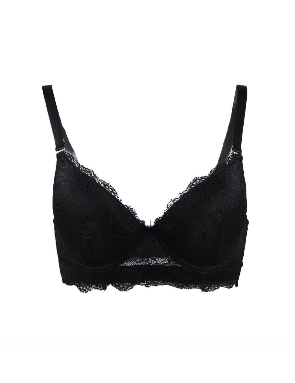 T-shirt bra lace cup bra women's classic push-up lingerie underwire - B4041