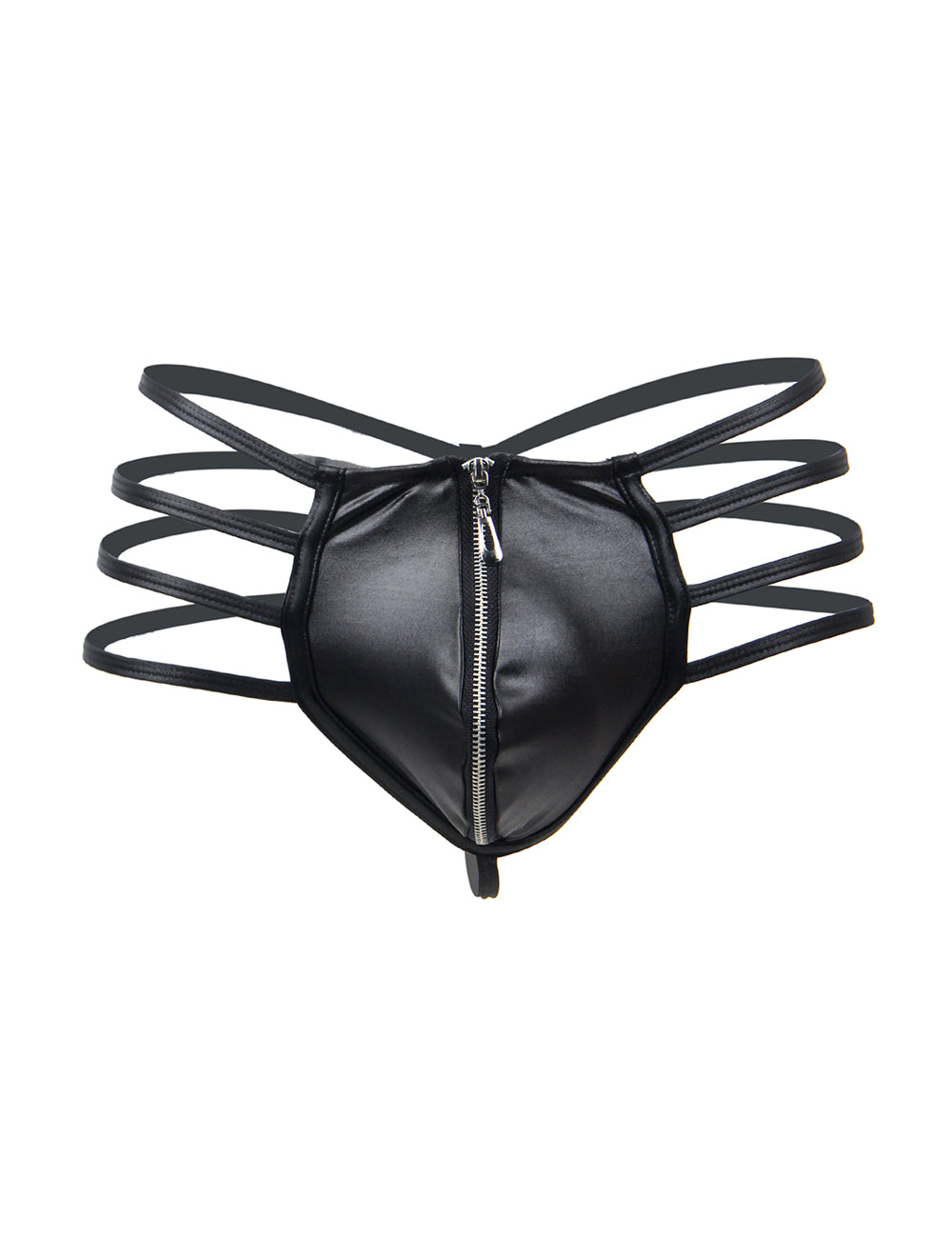 Zipper String Herren Riemen Tanga Slip Wetlook Männer Unterwäsche M/L - MP068-1