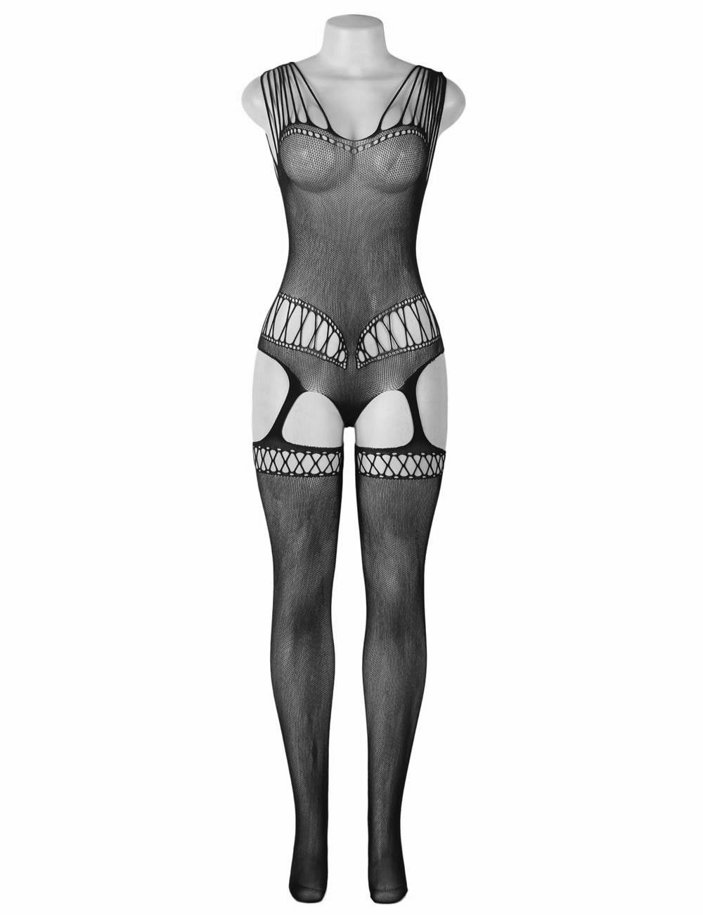Women's Catsuit Transparency Stocking Fishnet Nylon Lingerie SML XL