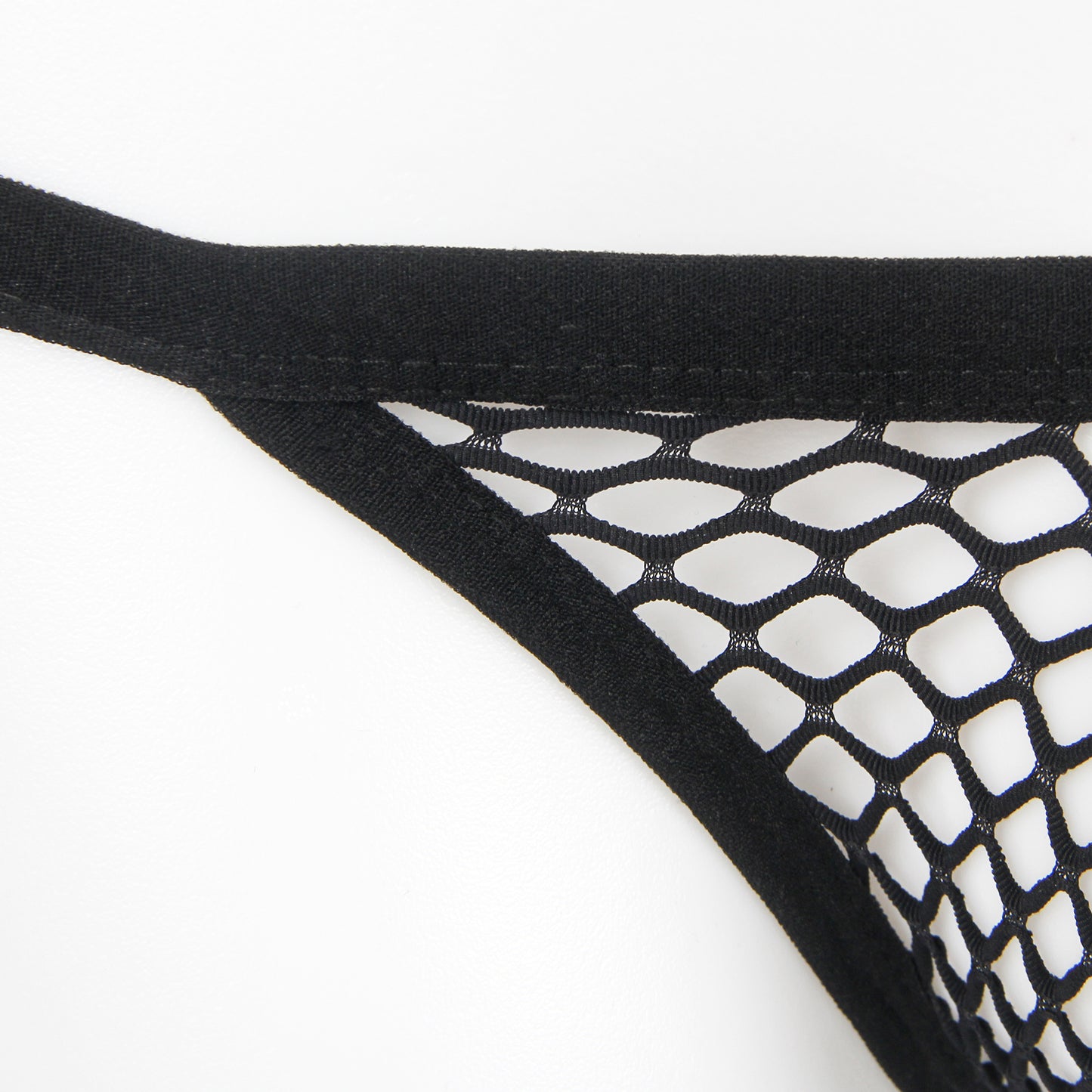 Herren String Tanga Schwarz Transparent Fishnet Micro Unterwäsche Gay M/L/XL - MP249-1