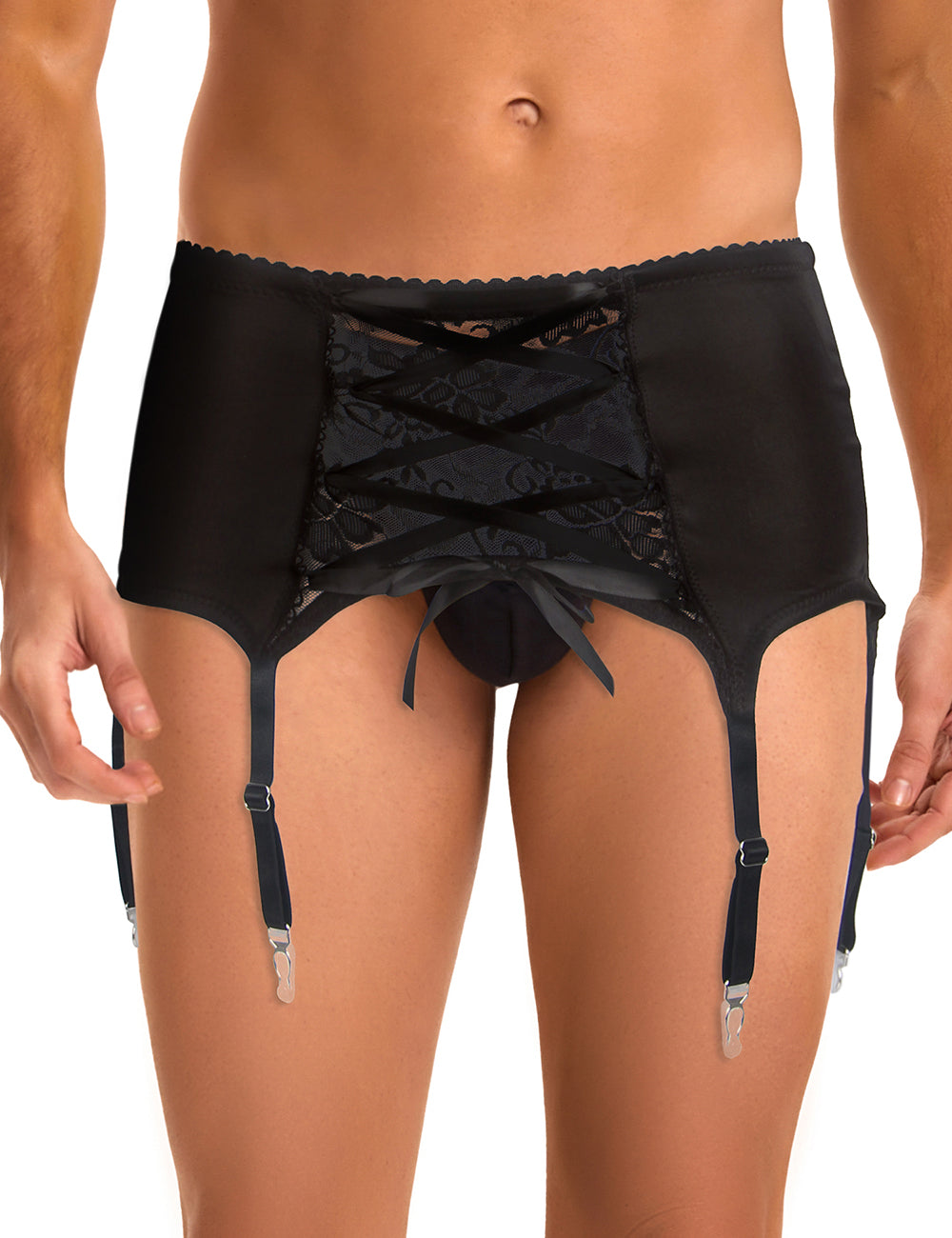 Herren Strumpfhalter Spitze Strapsgürtel Hüfthalter Strapse Dessous M/L/XL - MP279