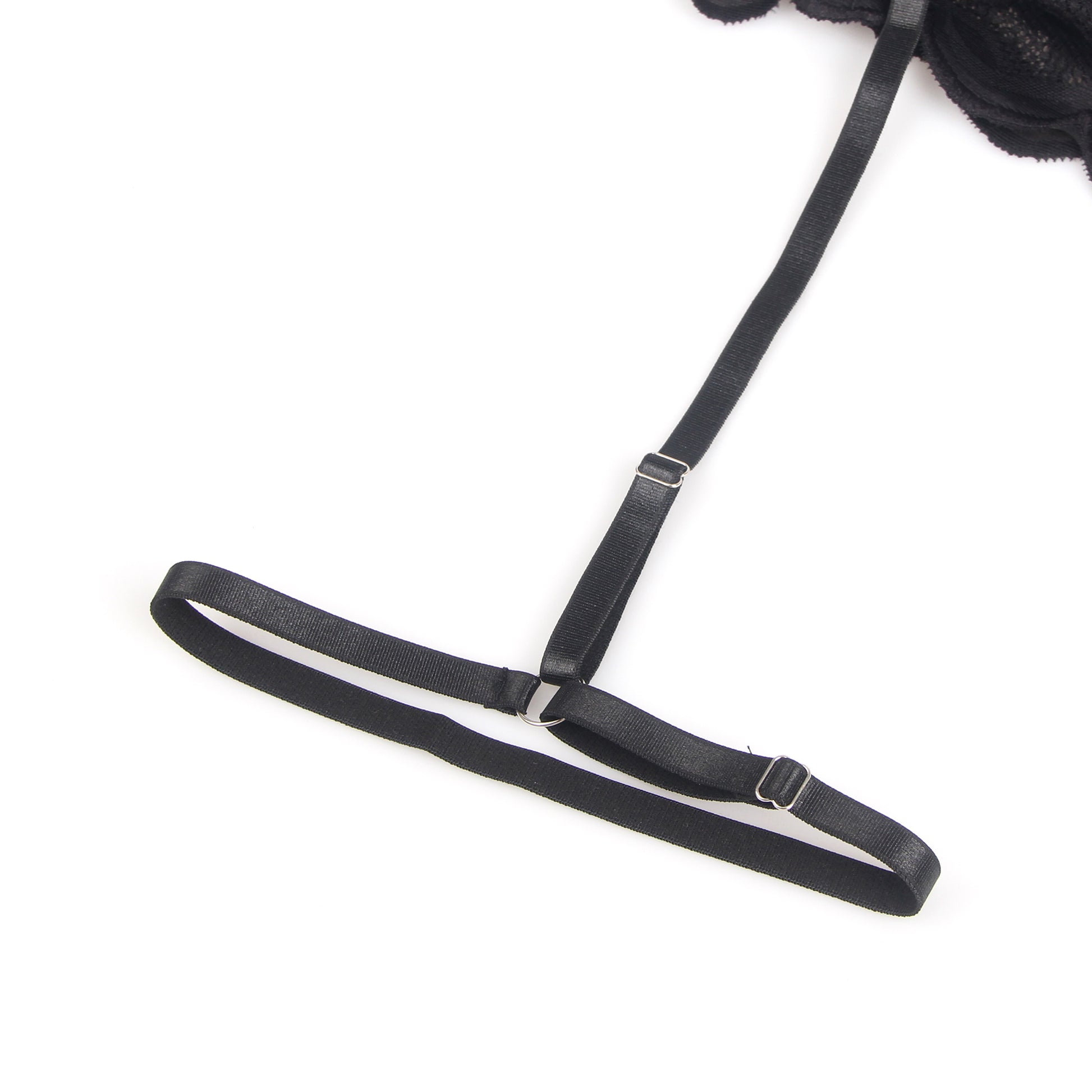 Wetlook Body PVC Teddy Reißverschluss Spitze Diva Nachtwäsche S/XL - R81377 von Lau-Fashion, mit verstellbarem Neckholder.