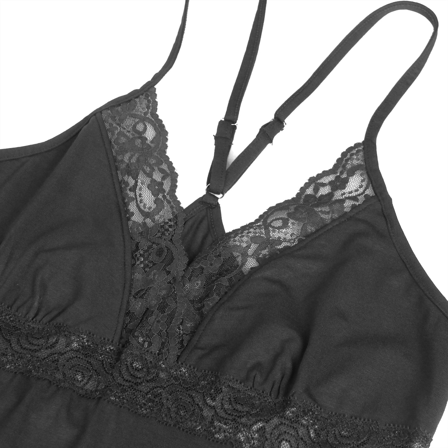 Spitze Babydoll Dessous Nachtwäsche Kurzes Schwarz Kimono Nachthemd Reizwäsche S/M - R81732-1