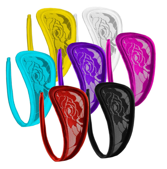 Women's Lace C-String Bikini Lingerie Briefs One Size S/M/L