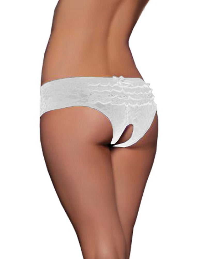 Open Panty Women's Lace Flowers Transparent Underpants Briefs Lingerie SML XL - P5278
