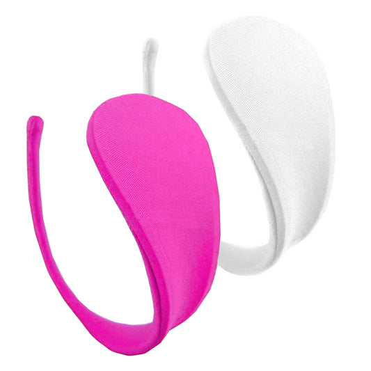 2-piece C-string set women's white pink swimwear bikini panties micro thong S/M/L