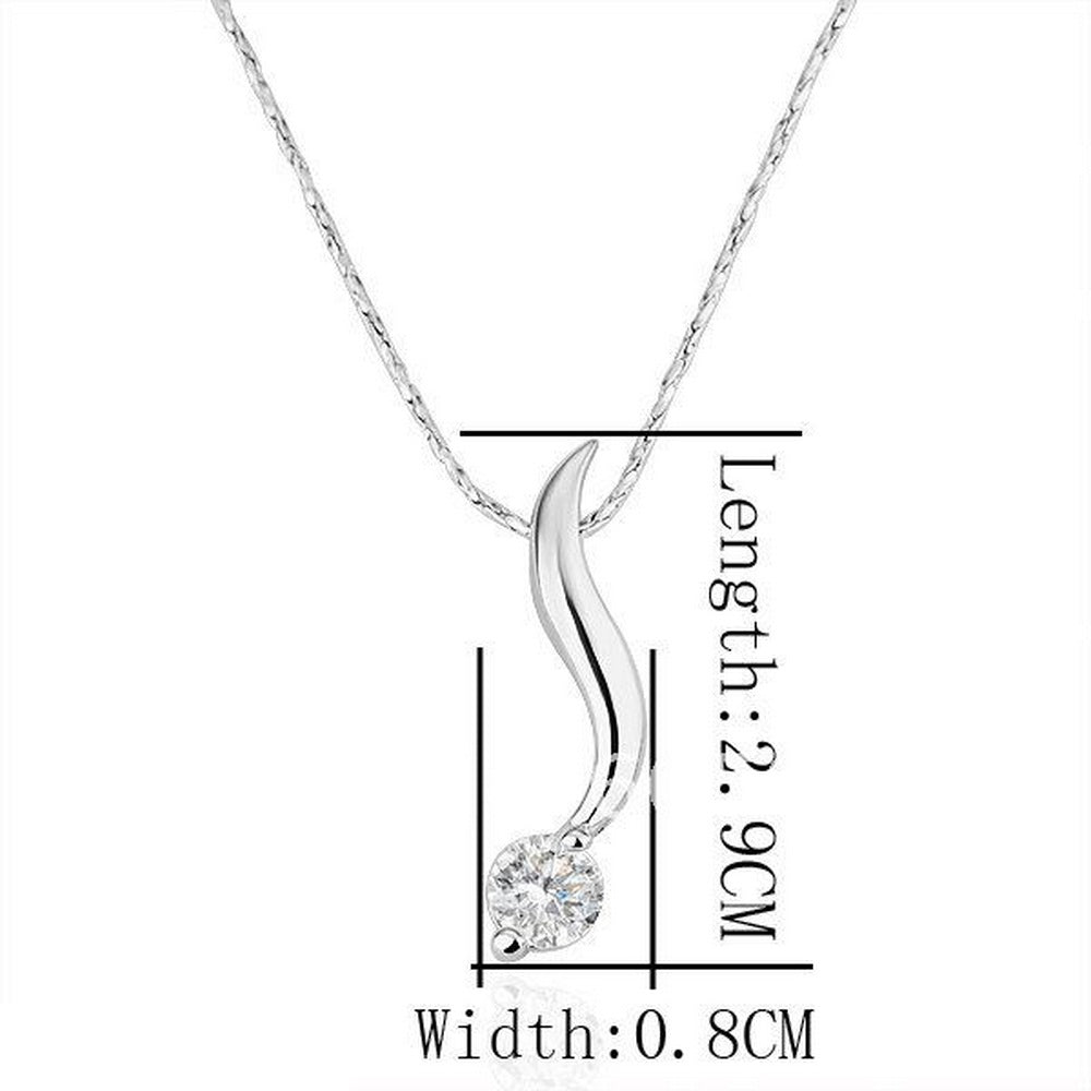 Fashion Noble Women's Necklace Jewelry Zirconia Rhinestone Pendant Gold Plated Ø 29mm