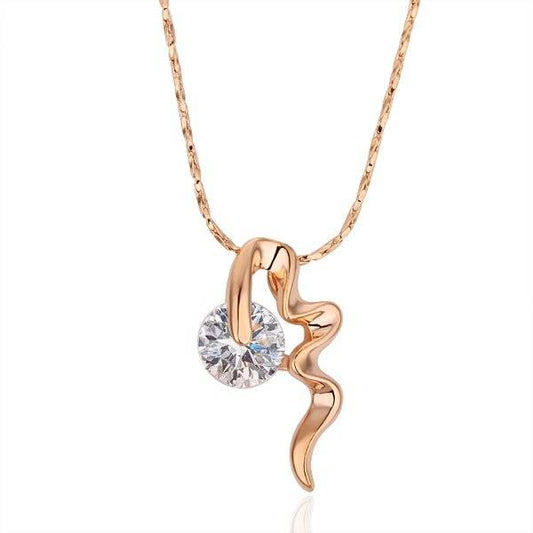 Design necklace zirconia pendant jewelry set rhinestone gold-plated Ø 23mm