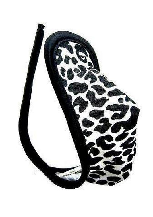 Men's C-string briefs cow spots black fetish bikini one size S/M/L