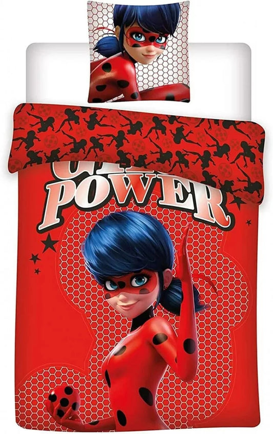 Miraculous Ladybug Bedding Set Girl Power Kids Bedroom 140×200cm