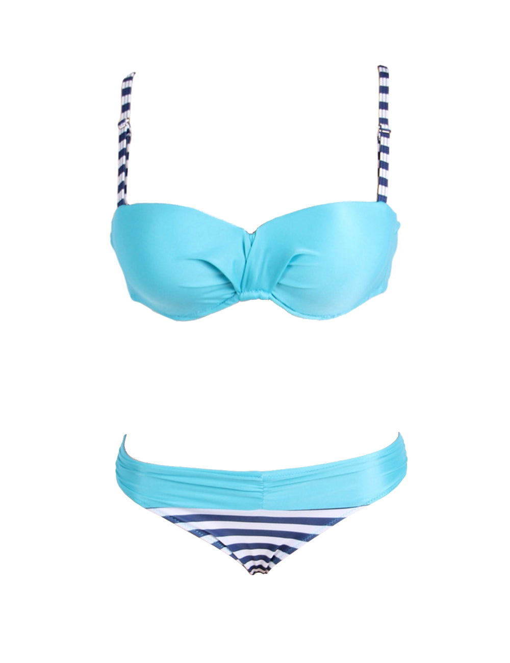 Fashion Neon Women's Push Up Halterneck Bikini Set Marine Cup Straps Beach M/L