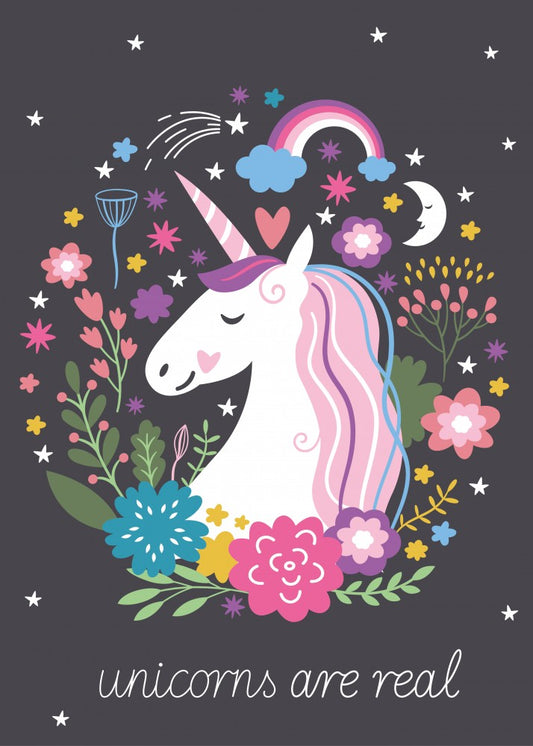 Unicorn Fleece Blanket Children Warm Cuddly Blanket Rainbow 140 x 100cm