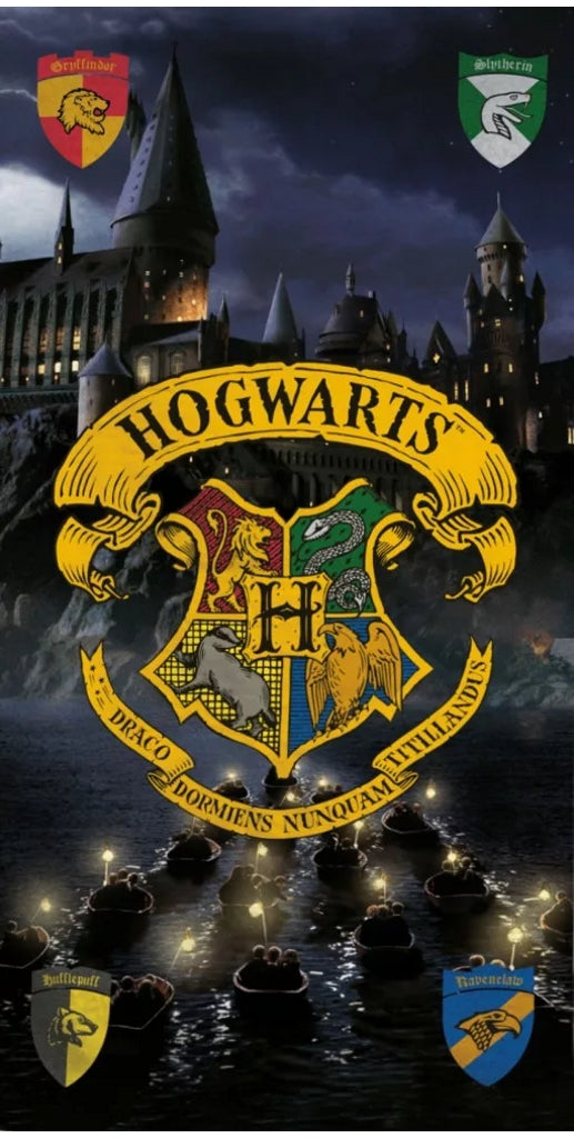 Harry Potter Schwarz Hogwarts Kinder Handtuch Badetuch Baumwolle Strandtuch 70 x 140cm