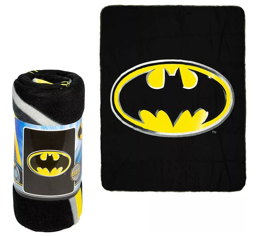 Batman Fleece Blanket Superhero Kids Warm Cuddly Blanket Bat 100x140cm