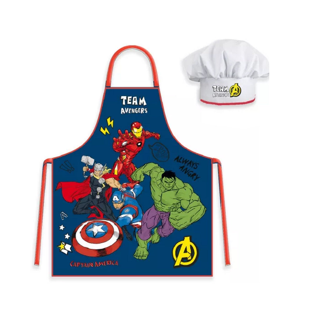 Marvel Angry Avengers Cooking Apron Children's Painting Apron Kindergarten Baking Set - BRM014251