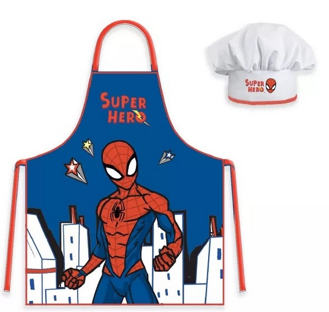 Spiderman Super Hero Cooking Apron Children's Painting Apron Kindergarten Baking Set