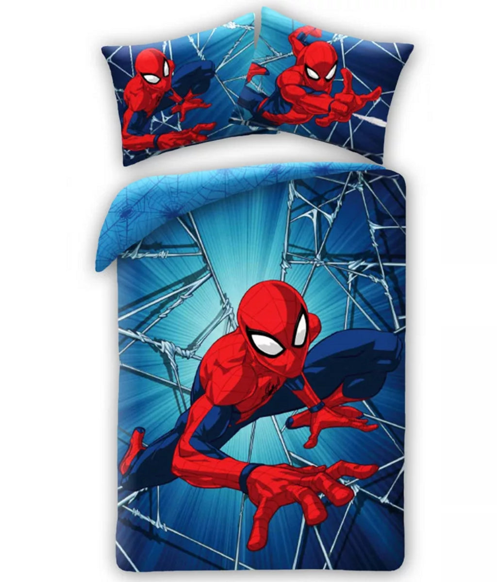 Marvel Spiderman Children's Bedding Set Spider Reversible Bed Linen 100x140cm - BRM819063
