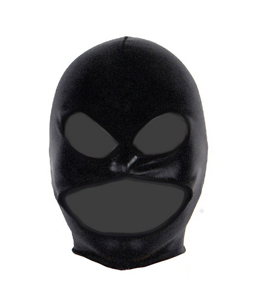 Mask Black Wetlook Head Mask Bondage SM BDSM Role Play S/M/L