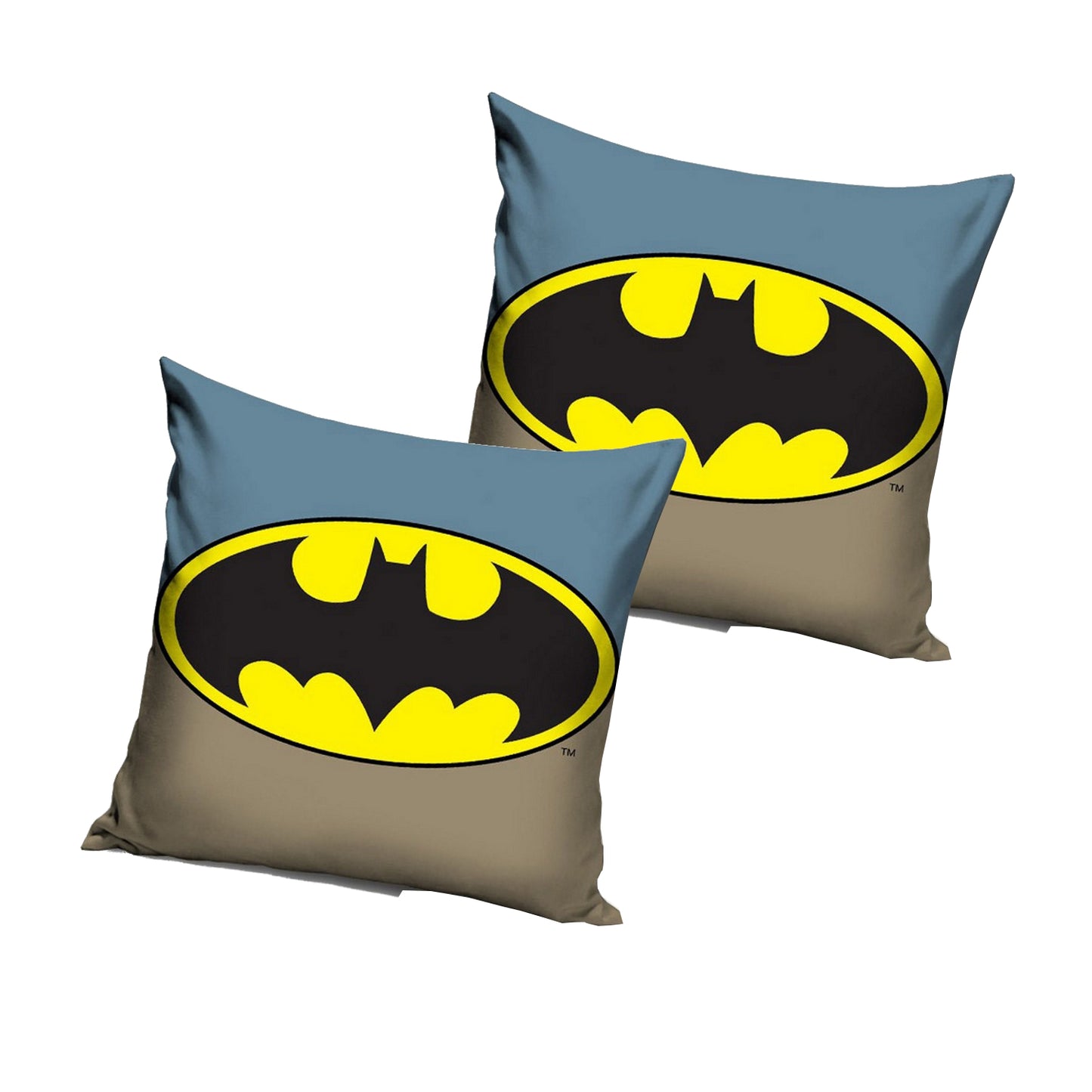 Set of 2 Batman Pillowcases Black Adults Children Bed Sofa Logo 40cm x 40cm