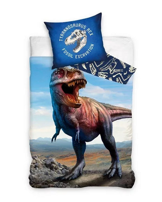 Dinosaur reversible bed linen youth bed linen set duvet cover Dino 140×200cm