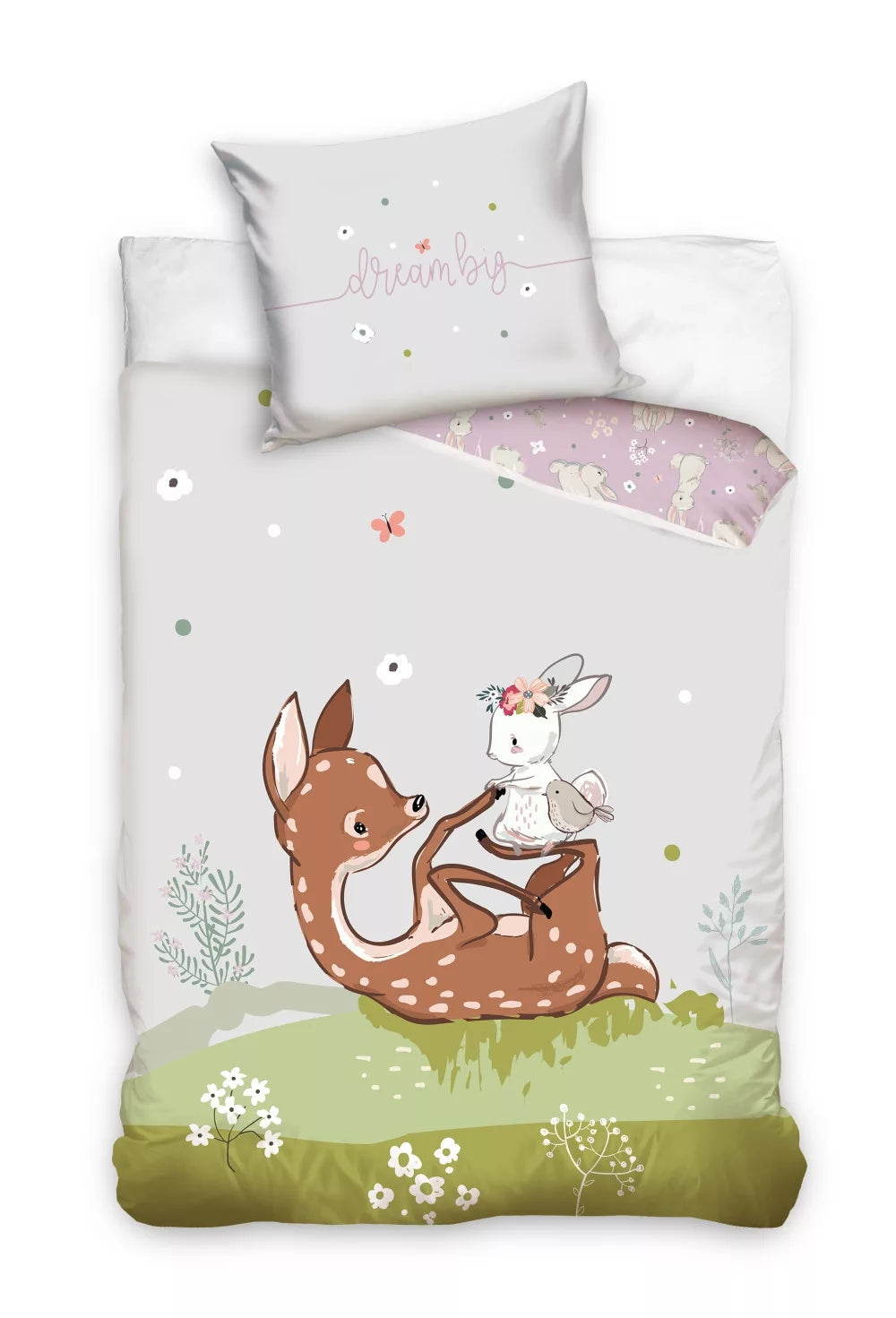 Children's Animals Reversible Bedding Cute Bedding Set Duvet Cover 140×200cm