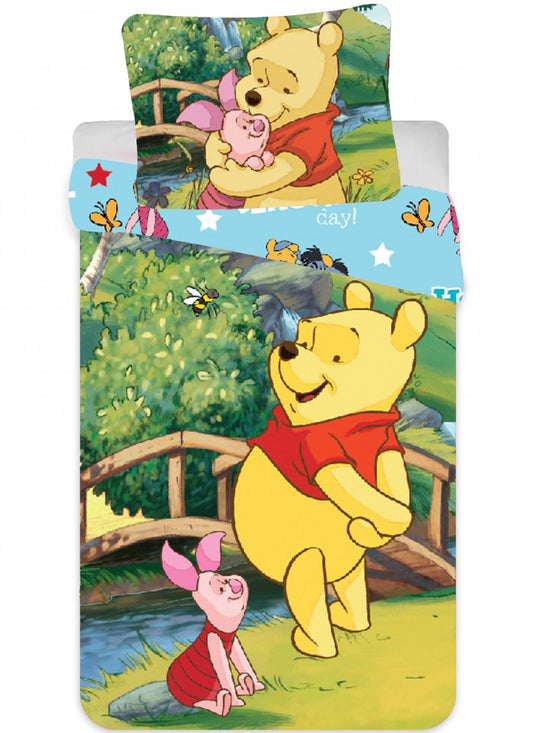 Winnie the Pooh children's bedding set, duvet cover, bear, reversible bedding 90×140cm