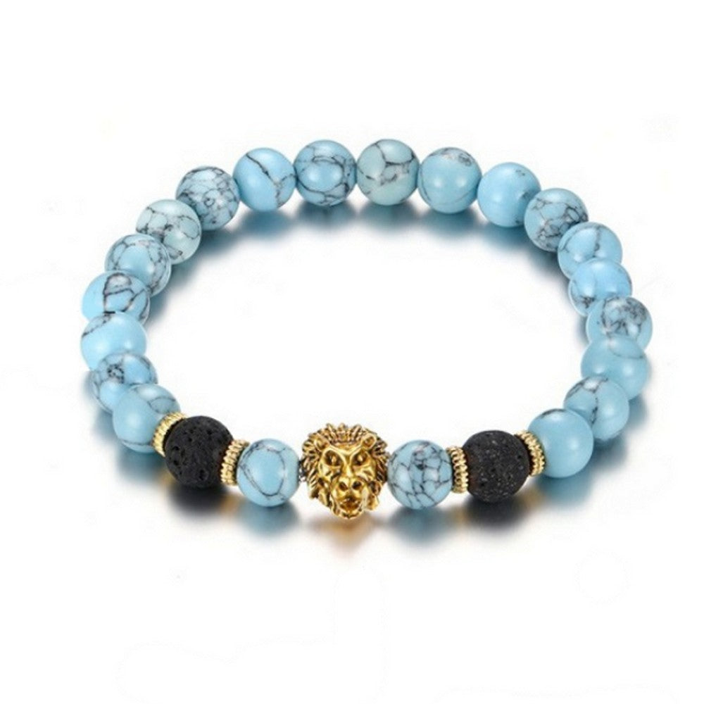 Unisex Beaded Bracelet Glass Matt Black Various Balls 20cm