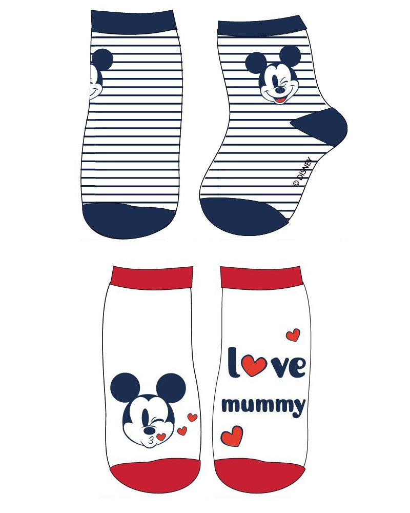 2-pack set Disney Mickey Mouse children's socks stockings socks quarter