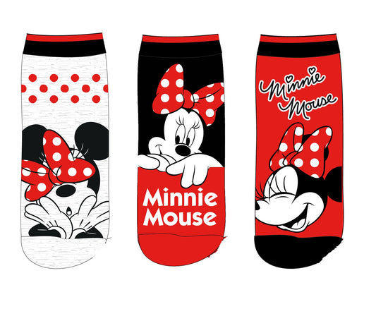 3-pack set Disney Minnie Mouse children's socks stockings socks quarter 23-34
