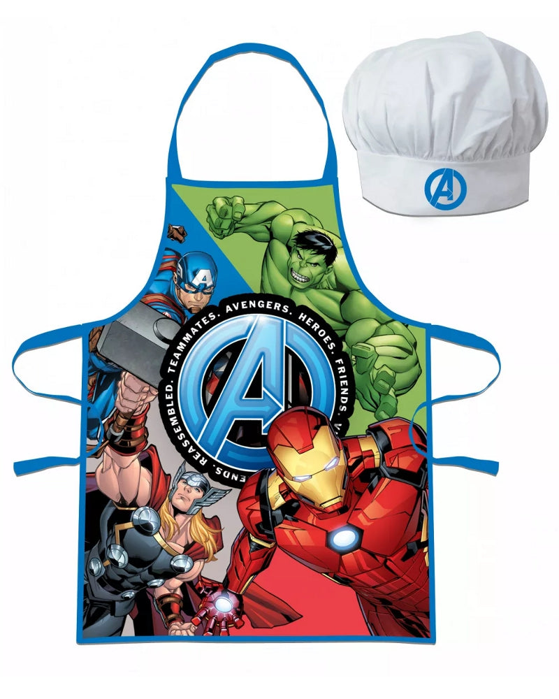 Avengers Children's Superhero Cooking Apron Boys Kindergarten Iron School Baking Set