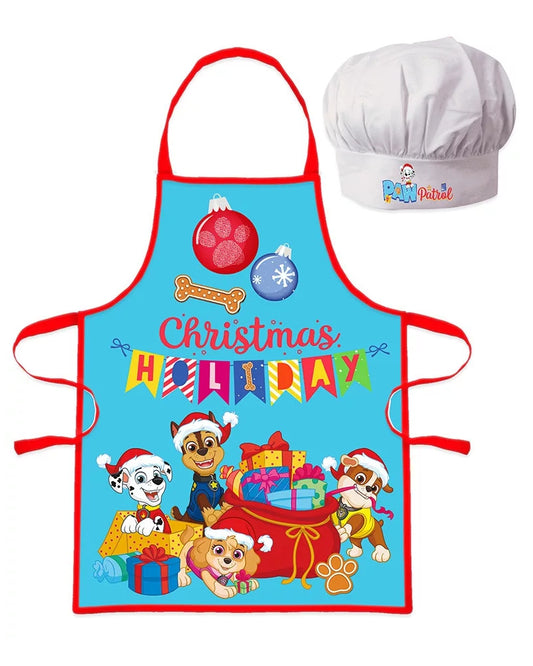 Paw Patrol Children's Cooking Apron Christmas Unisex Kindergarten X-Mas Baking Set