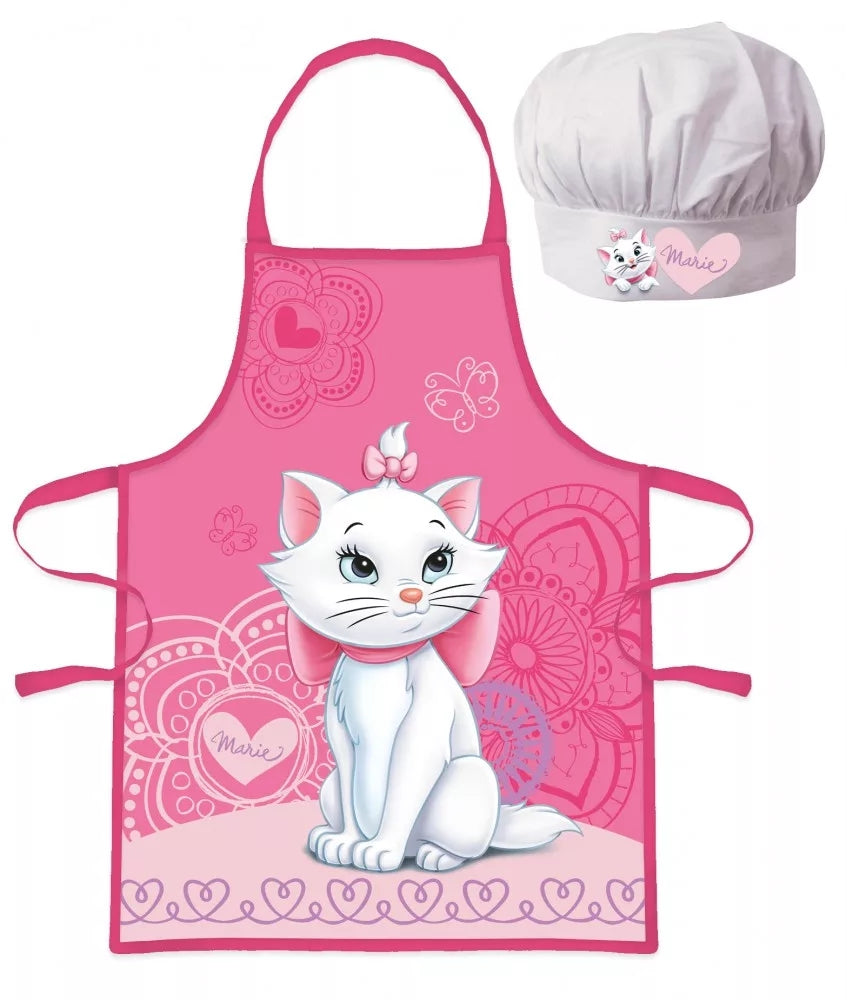 Disney Cat Marie Children's Cooking Apron Painting Apron Kindergarten School Baking Set - JFK038475