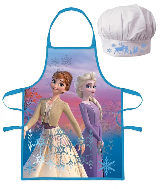 Princess Frozen Children's Cooking Apron Elsa Anna Kindergarten School Baking Set