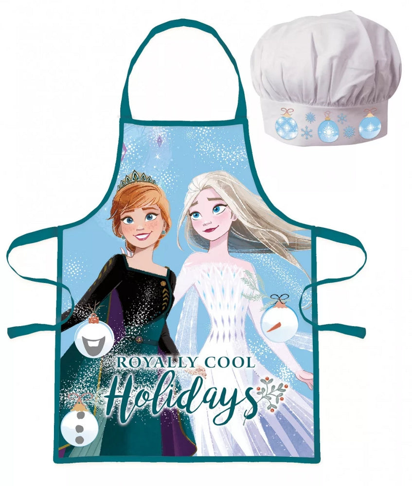 Disney Cooking Apron Frozen Princess Elsa Anna Kindergarten School Baking Set