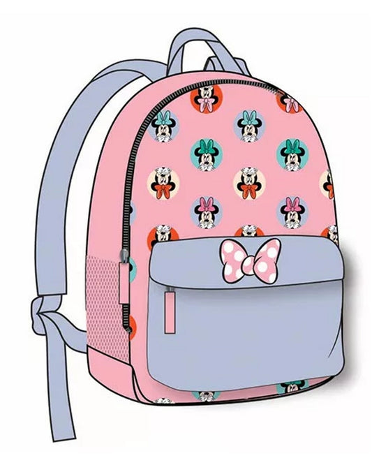 Minnie Mouse Backpack Carrying Bag Disney Girls Pink Kindergarten Childminder 28cm