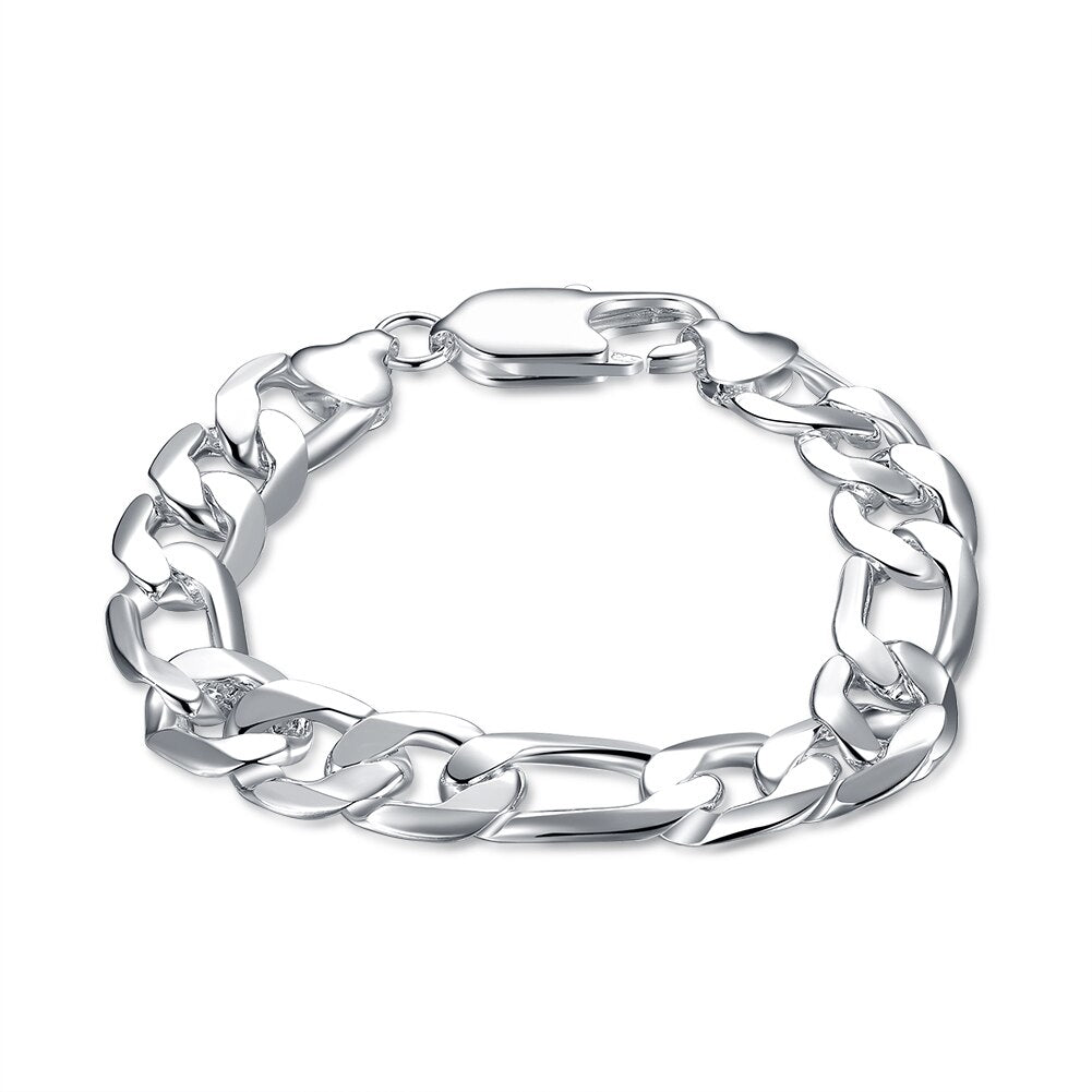 Herren Armband Panzer Königskette Schmuck Geschenk Silber 21cm