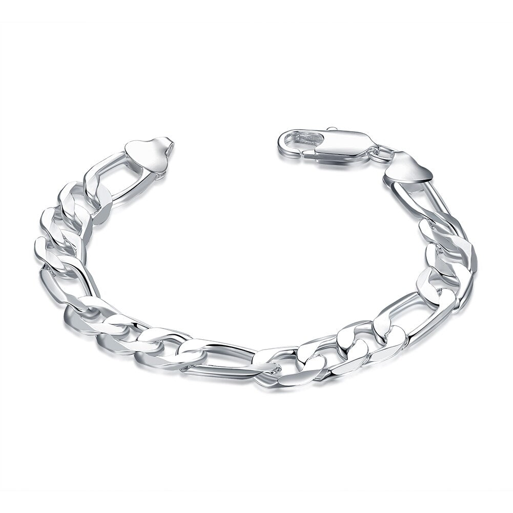 Herren Armband Panzer Königskette Schmuck Geschenk Silber 21cm