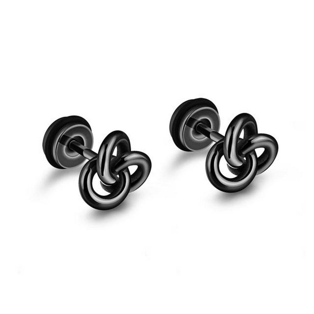1 Pair Fashion Fake Plug Unisex # Black Earrings Tragus Studs