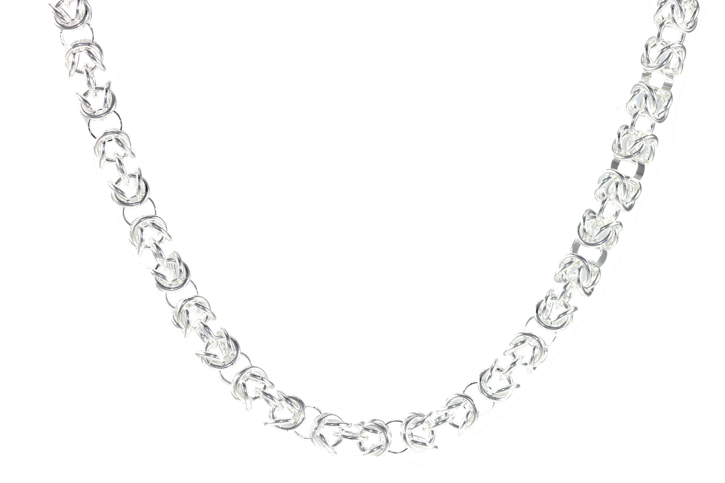 Luxury men's king chain curb necklace 50cm silver-plated Ø 7x7mm