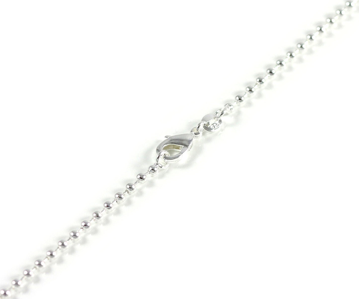 Silver Rosary Chain Men's Neck Jesus Cross Hip Hop Pendant Ø 55mm