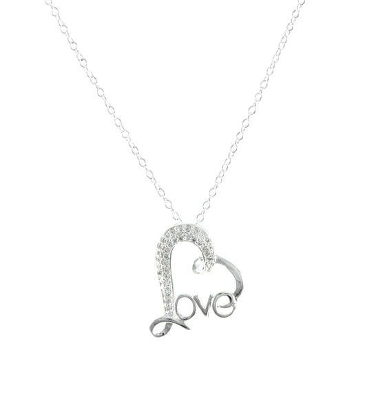 Solid necklace heart love ladies gift pendant Ø 25mm
