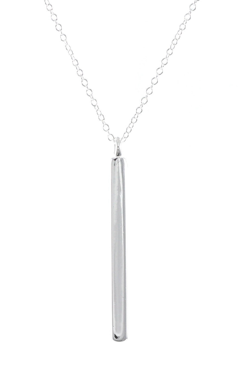 Solid ladies bar necklace silver style gift pendant Ø 50mm