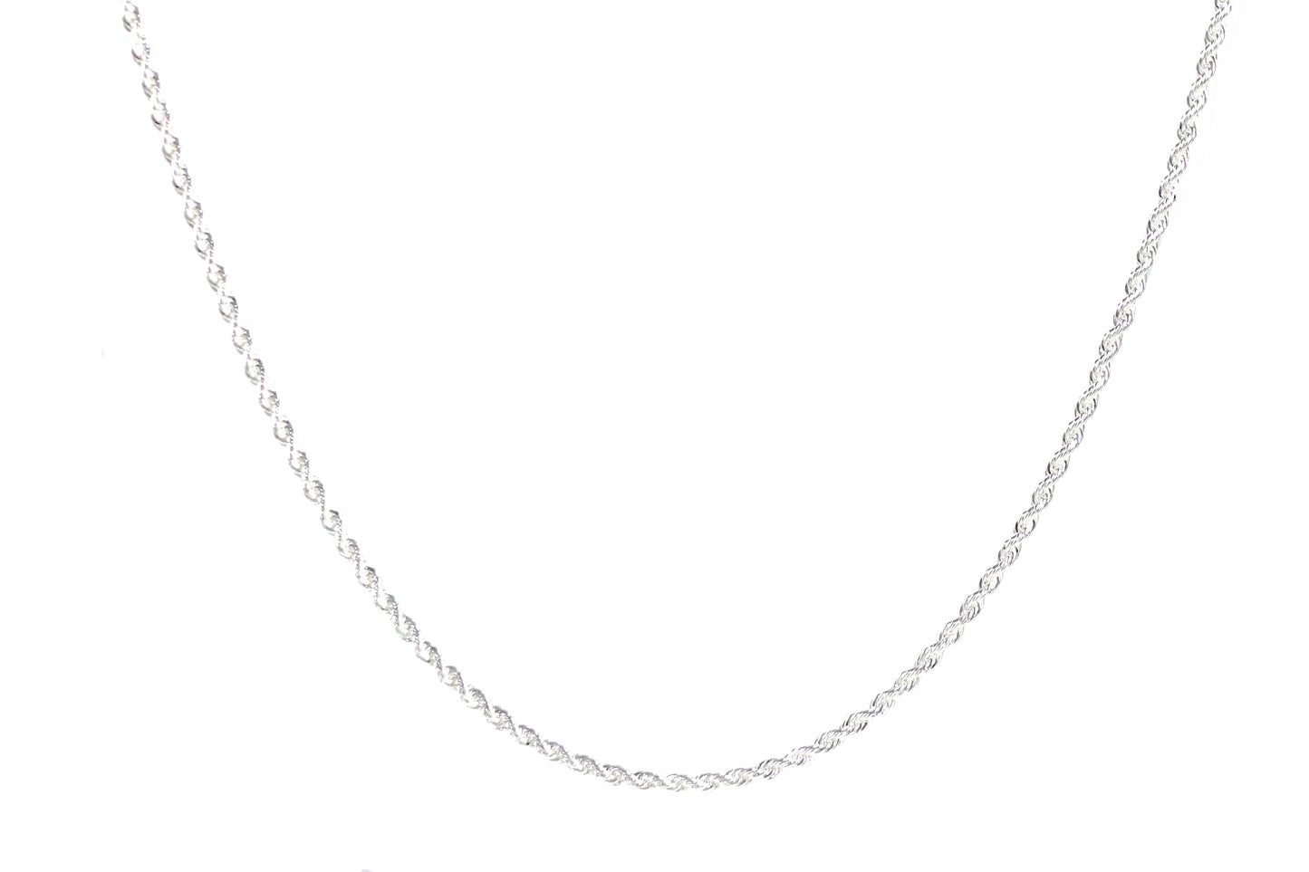Luxury cord chain Figaro necklace unisex king chain 50cm silver-plated Ø 2mm