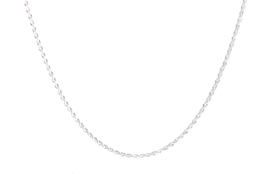 Luxury cord chain Figaro necklace unisex king chain 50cm silver-plated Ø 2mm