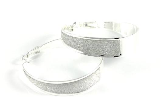 1 pair of large round earrings hoop earrings silver plated zirconia stud earrings fashion style
