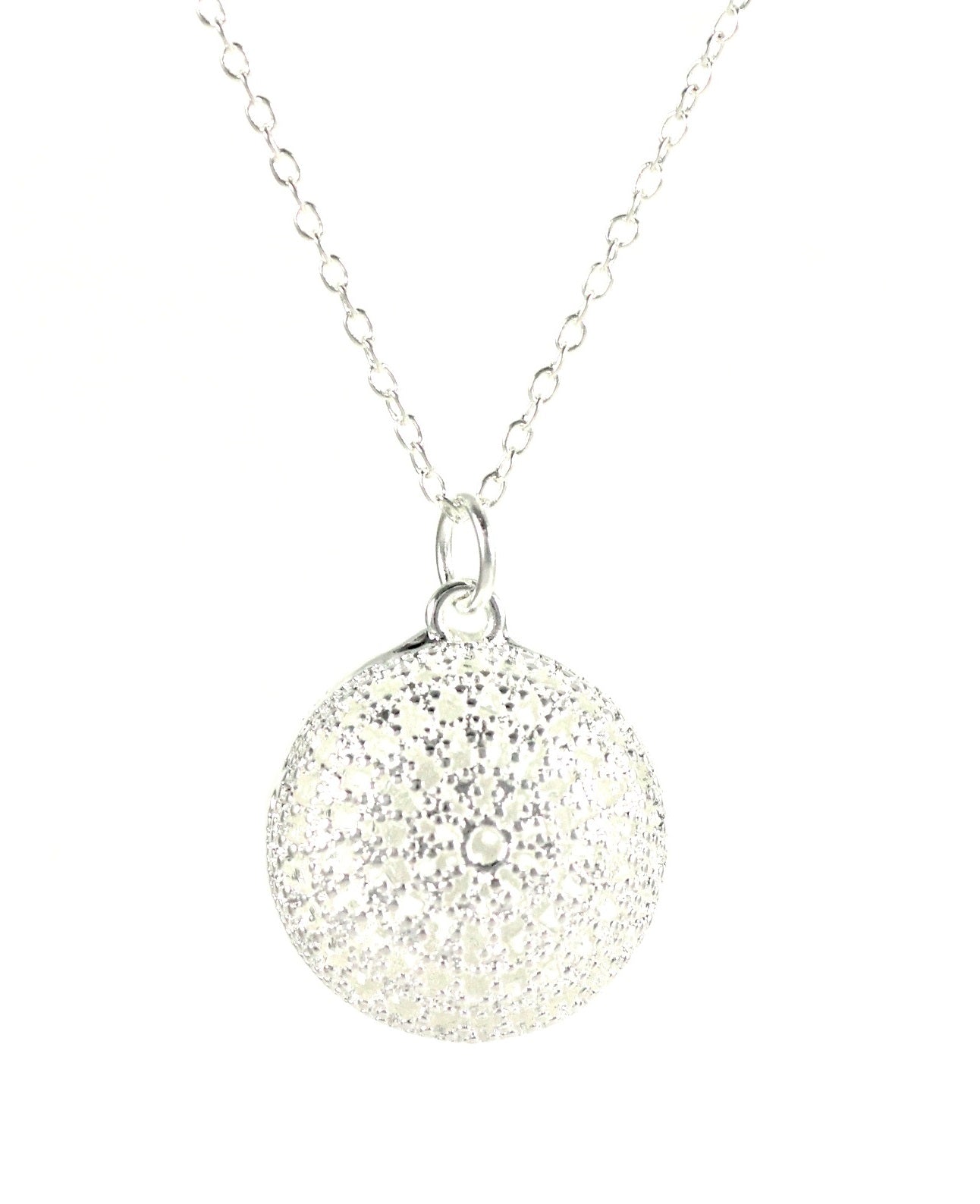 Oriental light necklace silver-plated medallion gift pendant Ø 23mm