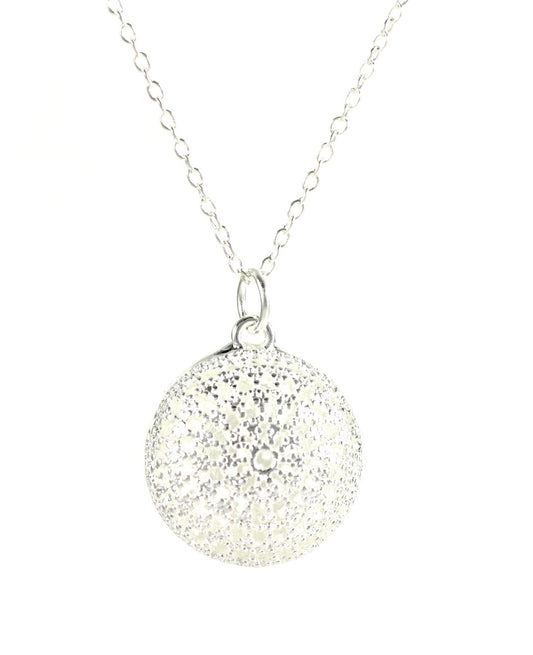 Oriental light necklace silver-plated medallion gift pendant Ø 23mm